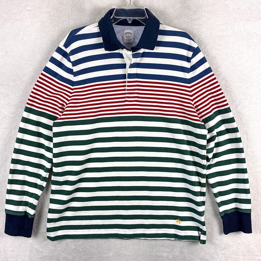 Brooks Brothers Rugby Shirt Mens XL Multicolor Stripe Ivy League Collegiate